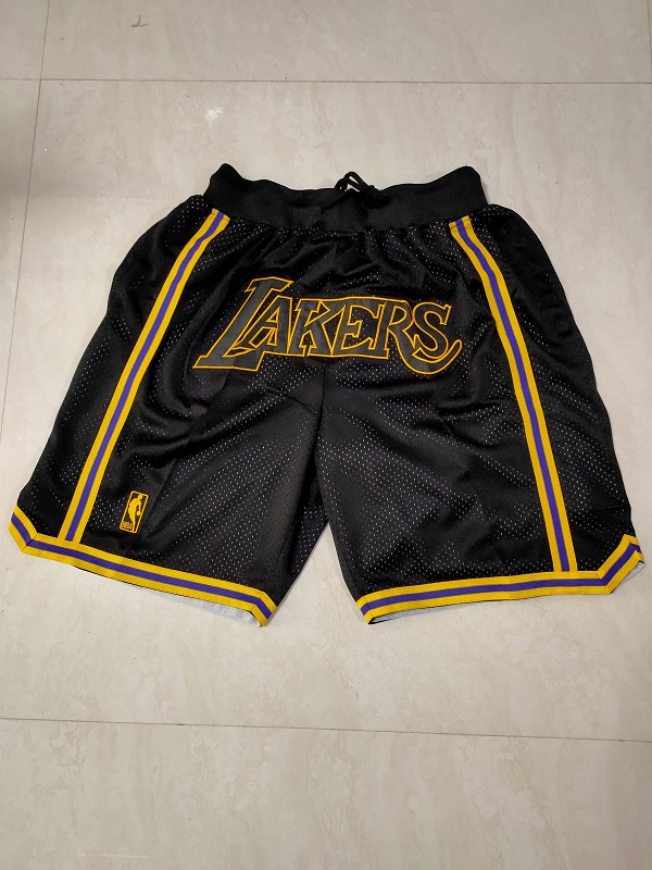 Men NBA 2021 Los Angeles Lakers Black Shorts 5->los angeles lakers->NBA Jersey